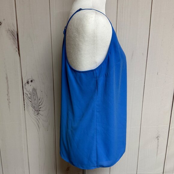 Lilly Pulitzer Dusk Lileeze Tank Top Bright Blue Medium EUC - Picture 3 of 11